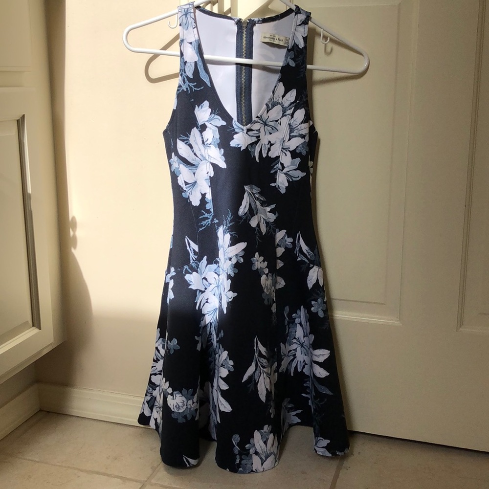 Blue floral dress